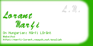 lorant marfi business card